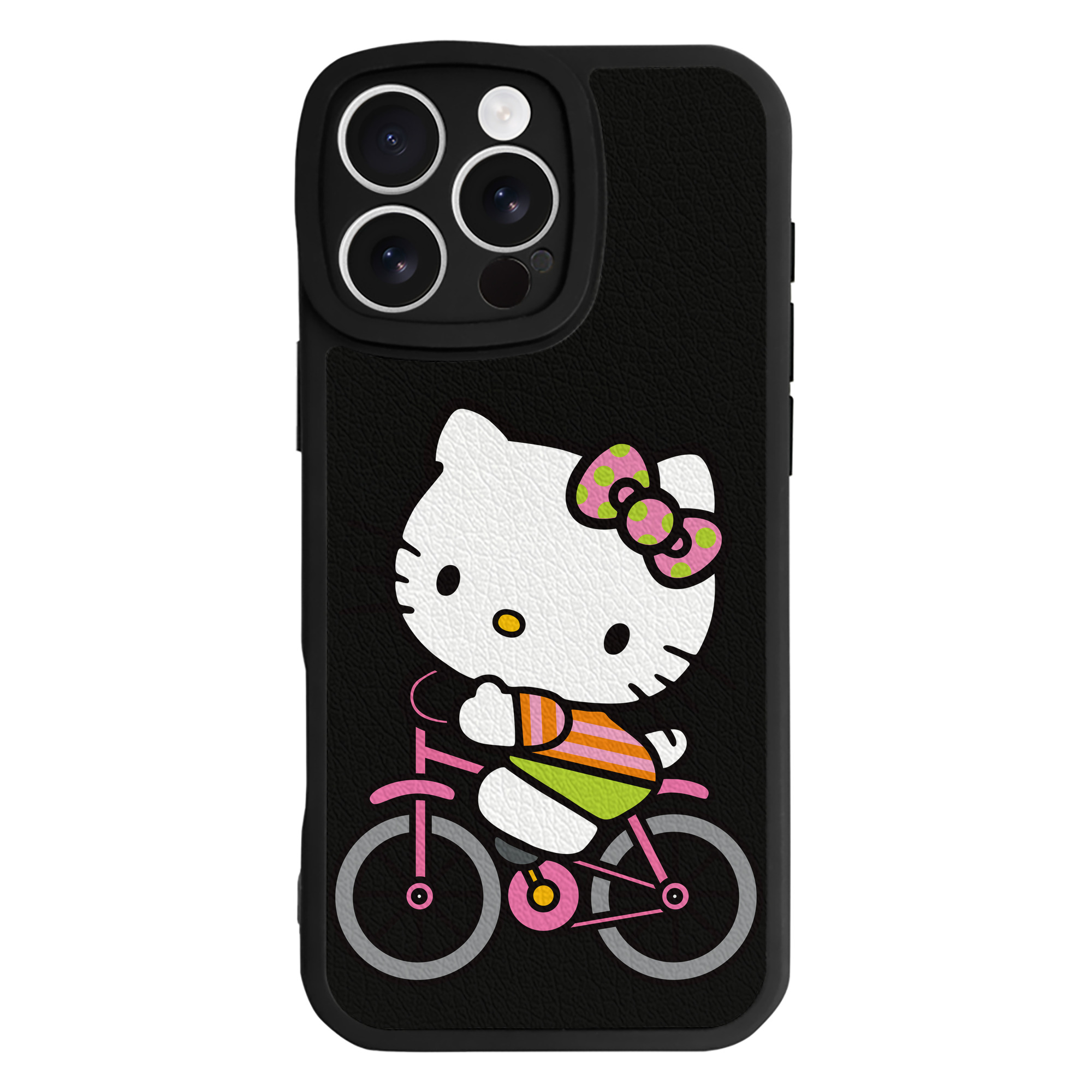 （画像用） Hello Kitty ハローキティ 【iPhone 16シリーズ対応】シリコンスマホケース（レザー調） 材質：シリコン